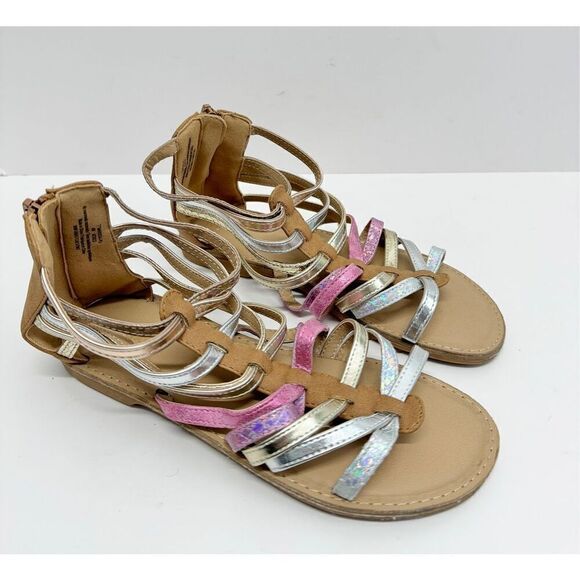 Tucker + Tate Kids Sandals Size 3M Multicolor Open Toe Gladiator Style - Picture 2 of 8